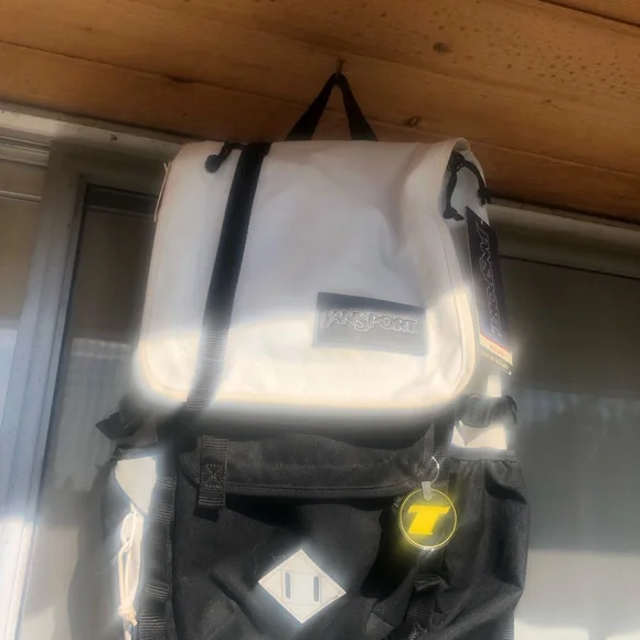 JanSport Hatchet Black and White Classic Backpack(New)